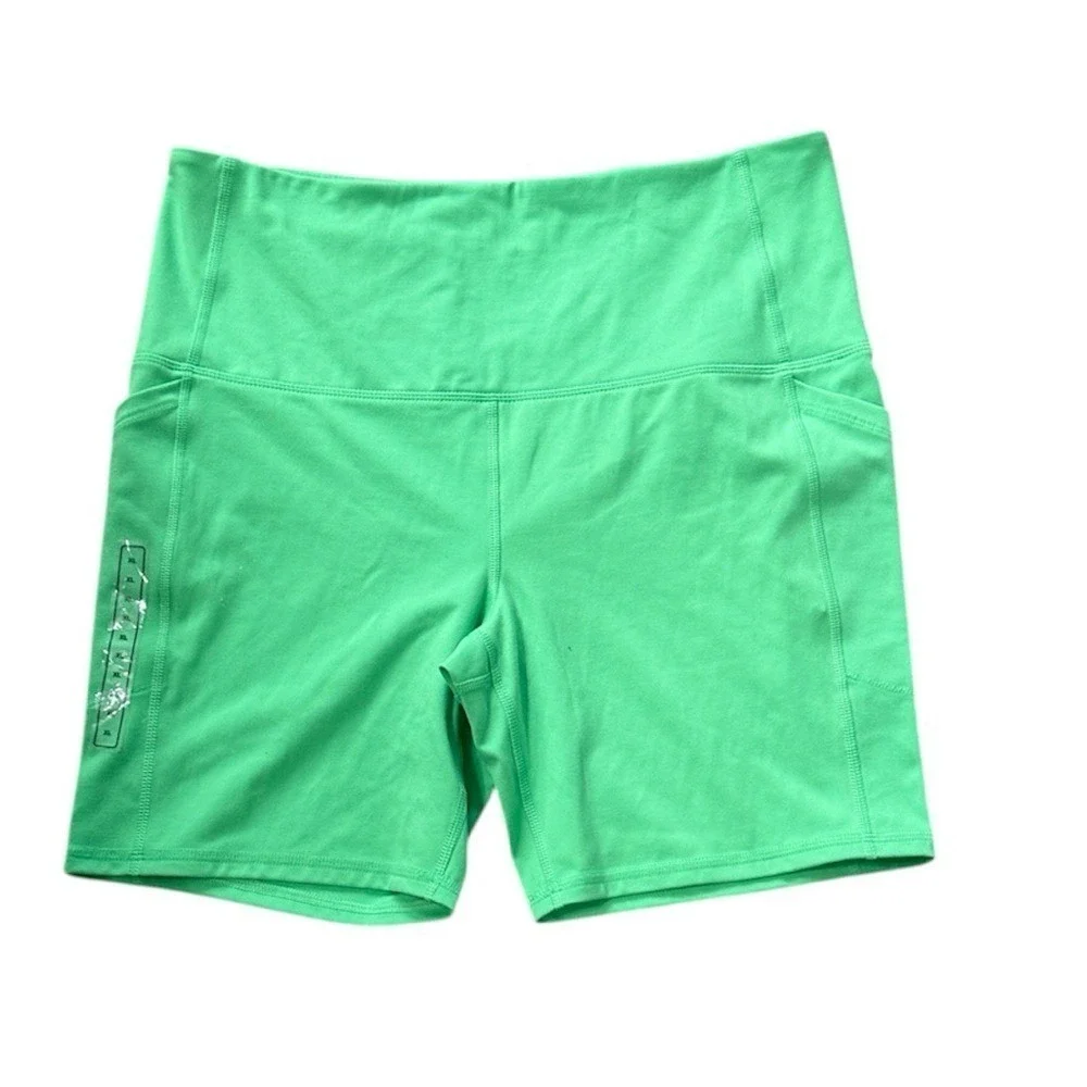 DSG‎ Women's Momentum Ultra High Rise Slime Green Bike Shorts XL NWT